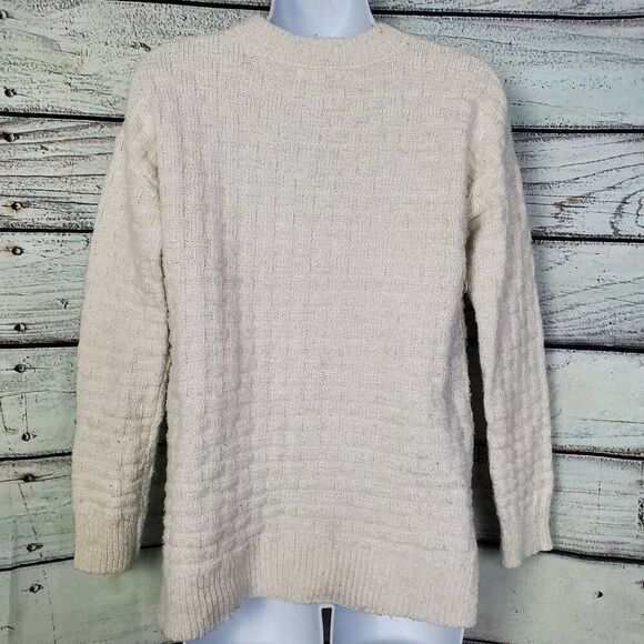 Maurices Women’s White Metallic Knit Sweater XS - Picture 3 of 6